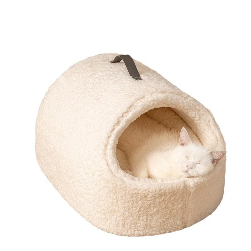 羊羔绒棉拖猫窝猫别墅冬季封闭式安全感宠物睡窝可拆洗小型狗窝,淘宝优惠券,粉丝福利购,淘宝优惠卷