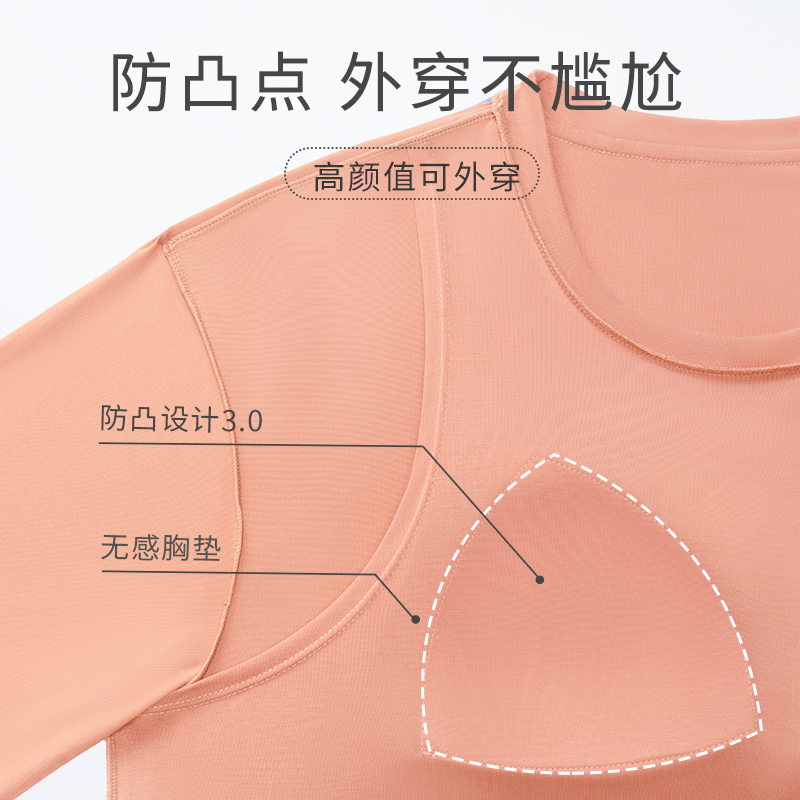 内茵女春防凸点凉感带胸垫短袖睡衣 内茵睡衣/家居服套装