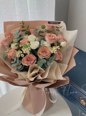 卡布奇诺玫瑰仿真永生花