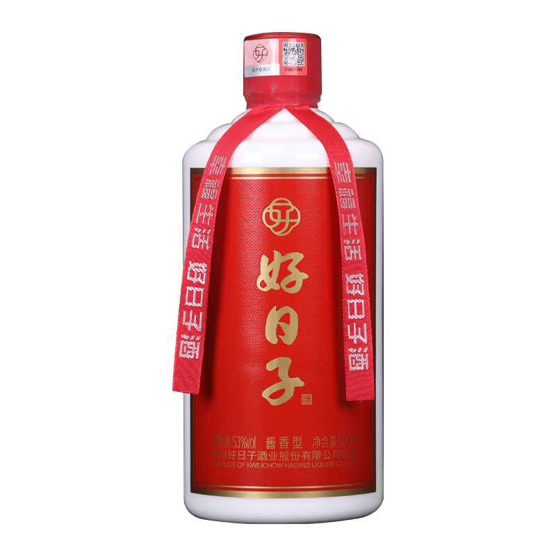 贵州好日子酒纯粮食酿造酱香型白酒53度500ml*2两瓶礼盒装赠礼袋-图1