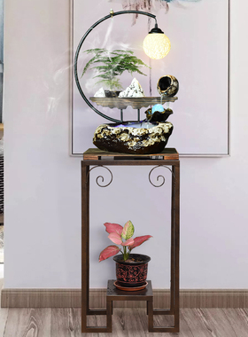 客厅办公室流水摆件创意底座花架