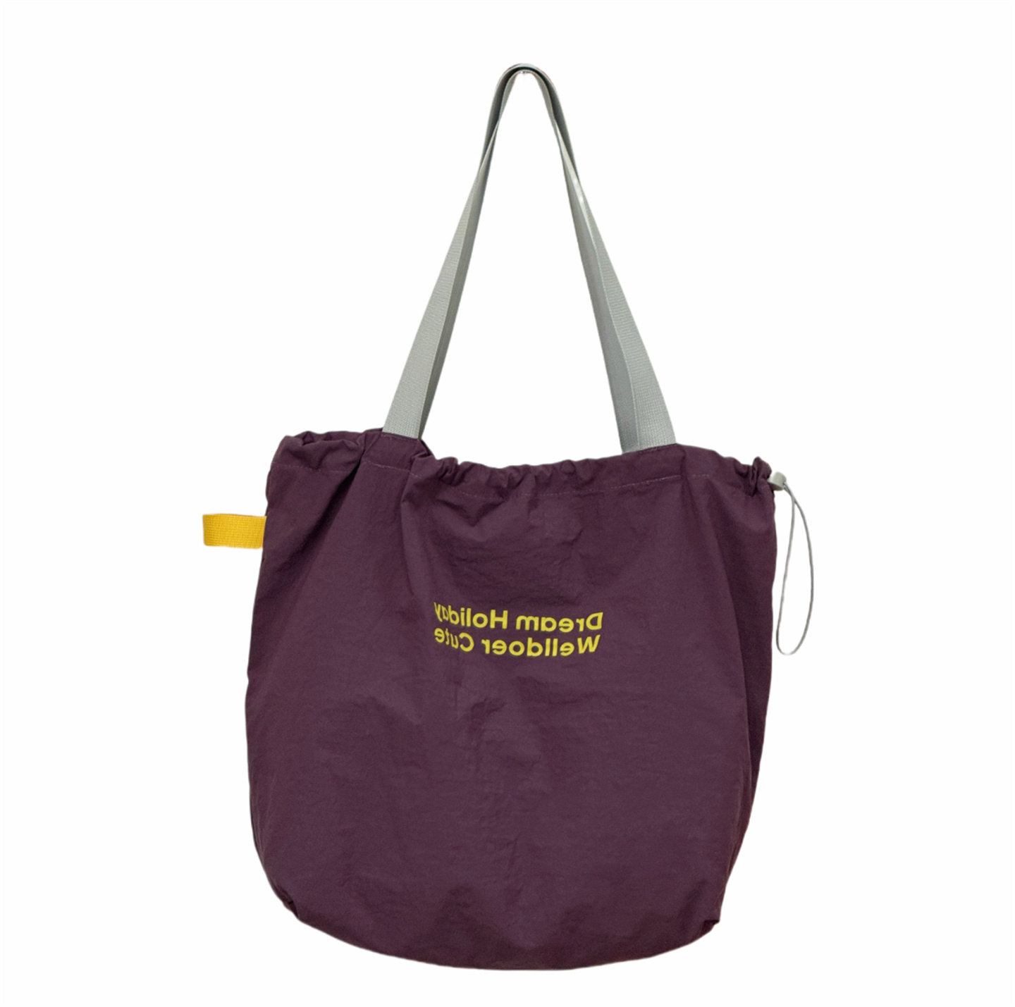 叽哩呱啦韩版休闲字母印花帆布包大容量抽绳束口单肩托特包手提袋,淘宝优惠券,粉丝福利购,淘宝优惠卷