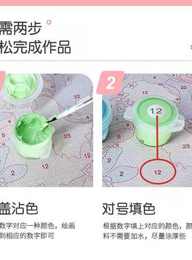 数字油画diy照片定制手工制作真人填充油彩画自己画像礼物