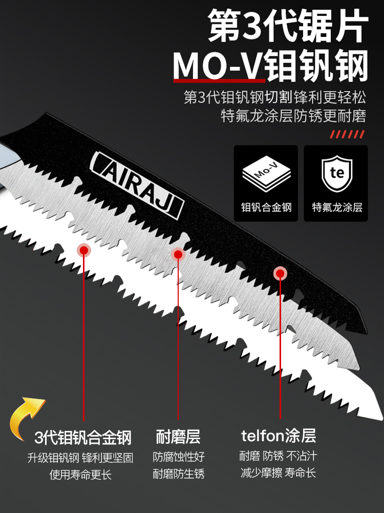 手锯德国精工锯子家用小型手持折叠据木头手工锯园林锯树神器快速