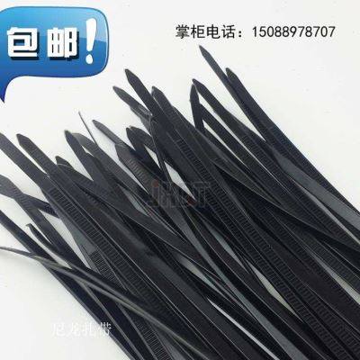 Large size 5*200MM self-locking nylon cable ties, plastic cable ties, 500 nylon cable ties/pack, black