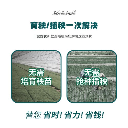 新款水稻播种机油菜籽直播机多功能点播机穴播机粒数可调插秧机 - 图1