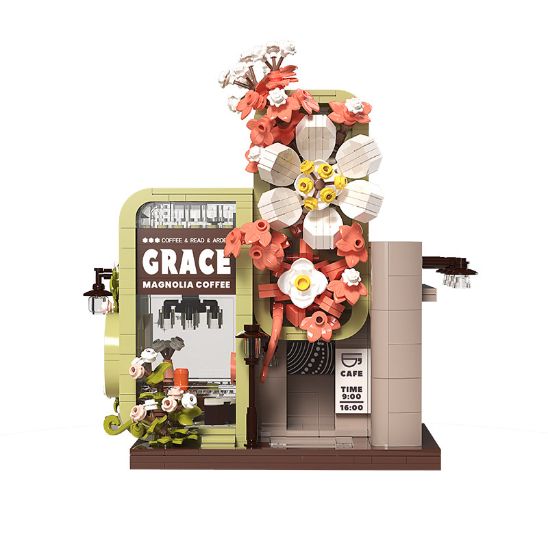 贝乐迪花遇街拼装积木花束女生概念商业街小颗粒儿童拼图情侣礼物,淘宝优惠券,粉丝福利购,淘宝优惠卷