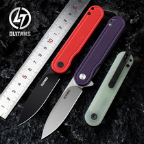 OLITANS folding knife D2 steel G10 handle ball bearings outdoor camping small knife portable open box EDC tool