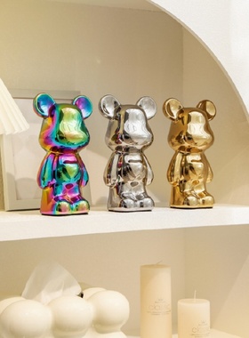 暴力熊桌面摆件ins风轻奢高档