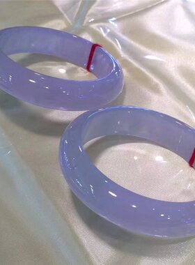 缅甸翡翠手镯春彩紫罗兰飘阳绿玉镯缅甸翡翠玉镯子玉手镯紫色