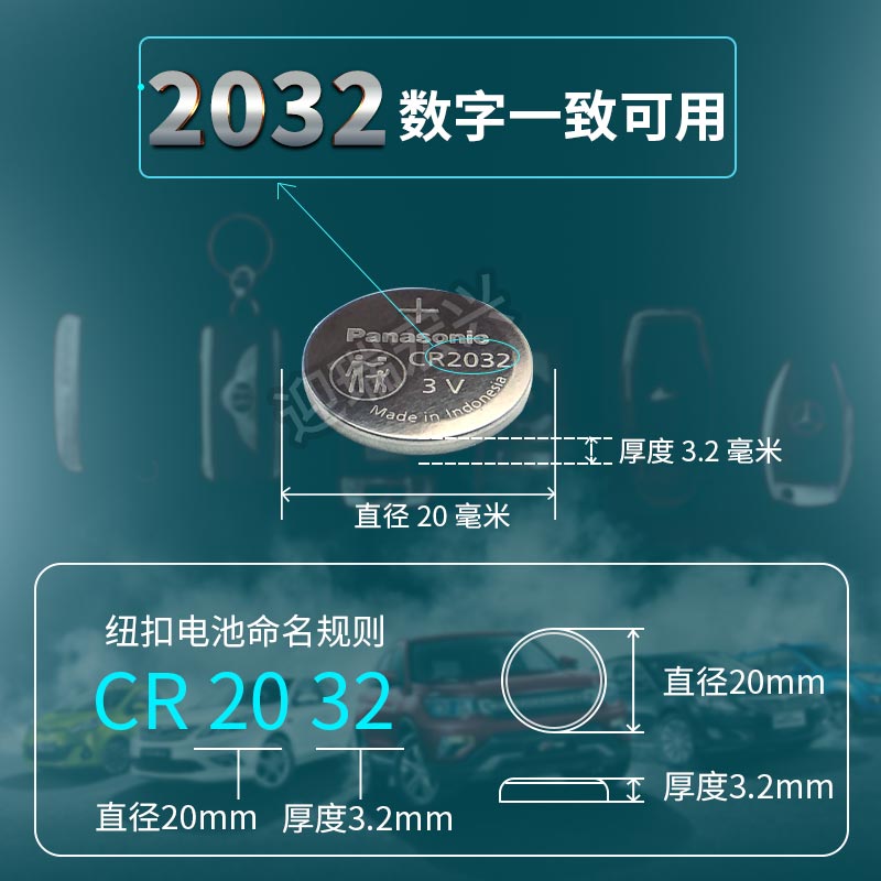 东风日产新轩逸2018 2016 2014 2019 2012款汽车钥匙电池CR2025纽 - 图3