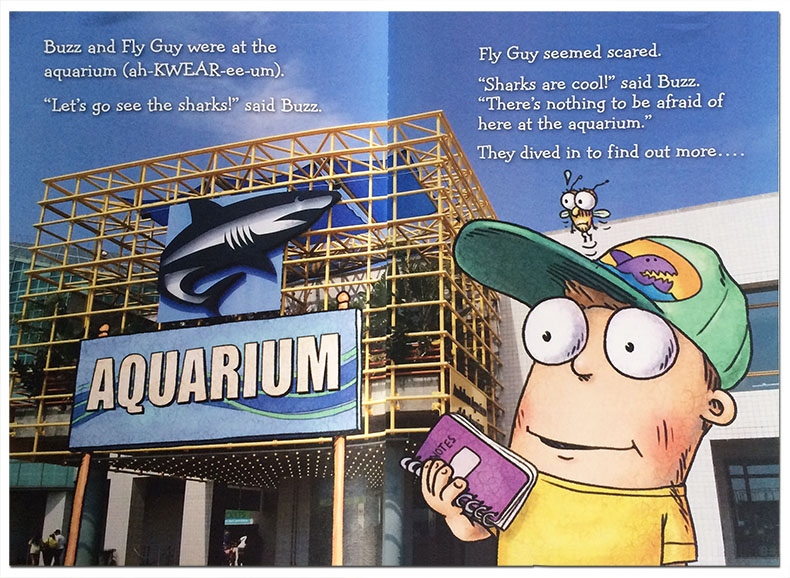 苍蝇小子鲨鱼英文原版 Fly Guy Presents Sharks Scholastic Reader, Level 2学乐分级小读本2级英文版进口英语书籍-图0