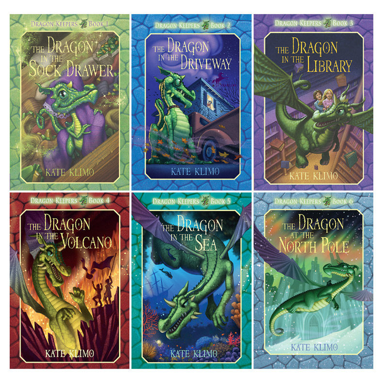 英文原版 Dragon Keepers 龙之守护者系列6册 儿童奇幻动作冒险小说 Kate Klimo 袜子抽屉里的龙 车道上的龙 英文版 进口英语书籍