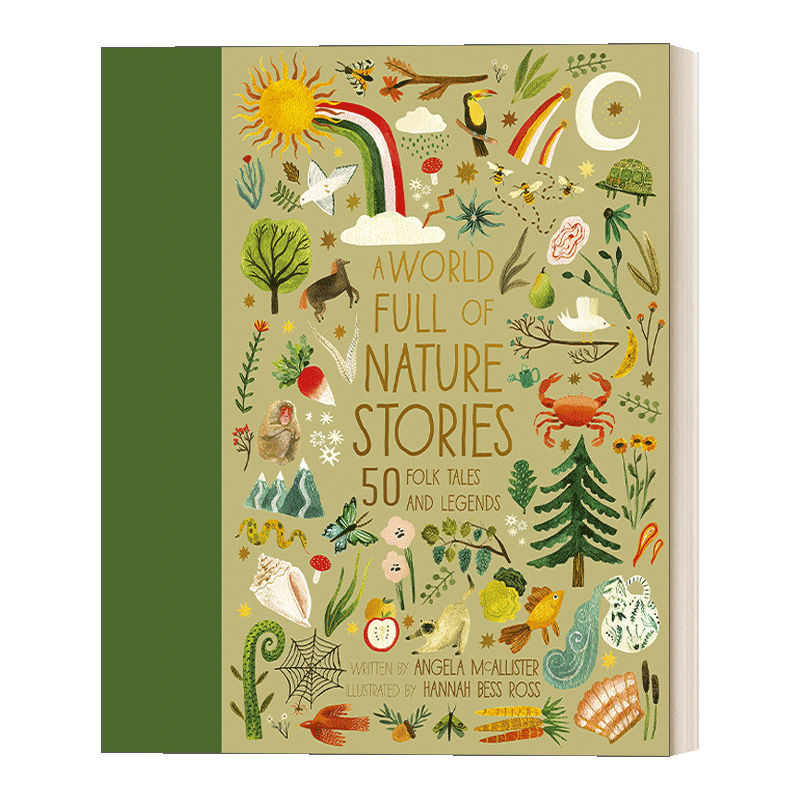 英文原版 A World Full of Nature Stories 自然故事集 50个民间传说 芝加哥插画师Hannah Bess Ross 精装 英文版 进口英语原版书