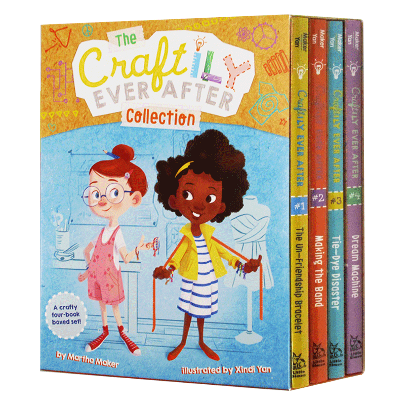 手工女孩4册盒装 英文原版 The Craftily Ever After Collection熟能生巧制作大冒险儿童桥梁章节小说小学生英语课外读物