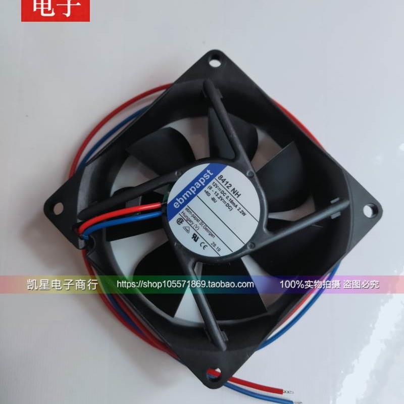 全新原装德国ebm PAPST TYP 8412NH 8025 12V 2.2W 8CM 两线 风扇 - 图0