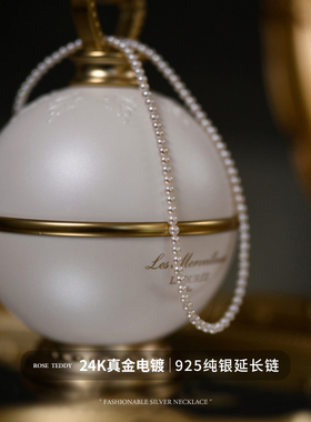 珍珠项链女纯银锁骨轻奢小众