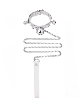 铃铛项圈女颈带链子颈环s颈圈m颈链牵引绳黑色脖圈x恶意颈链