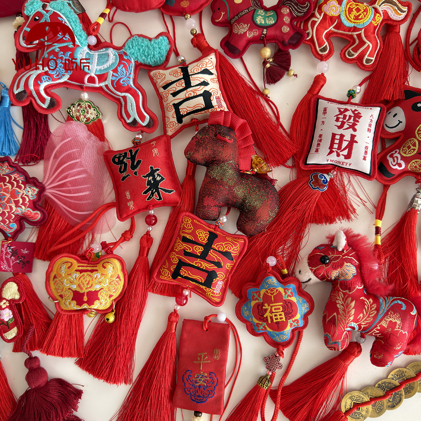 屿后 【2026】新年红合集挂件年宵抱抱桶流苏diy饰品香包包装材料,淘宝优惠券,粉丝福利购,淘宝优惠卷