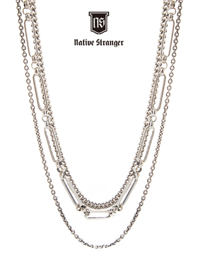 NATIVE STRANGER三股叠戴项链925银