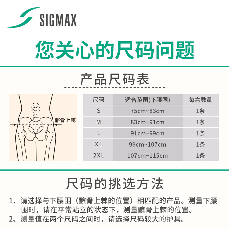 SIGMAX盆骨固定带日本进口产后妇盆骨修复矫正带成人腰部医疗器械 - 图3