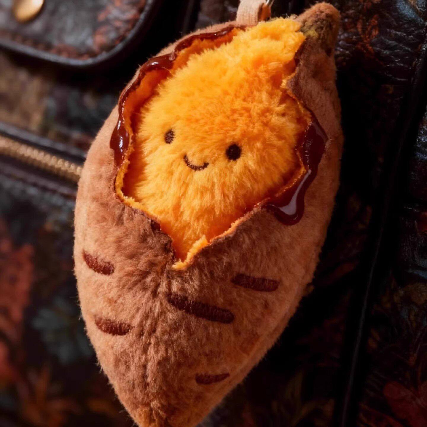 可爱毛绒烤蜜薯玩偶挂件钥匙扣包挂少女心装饰挂坠送朋友冬天礼物,淘宝优惠券,粉丝福利购,淘宝优惠卷