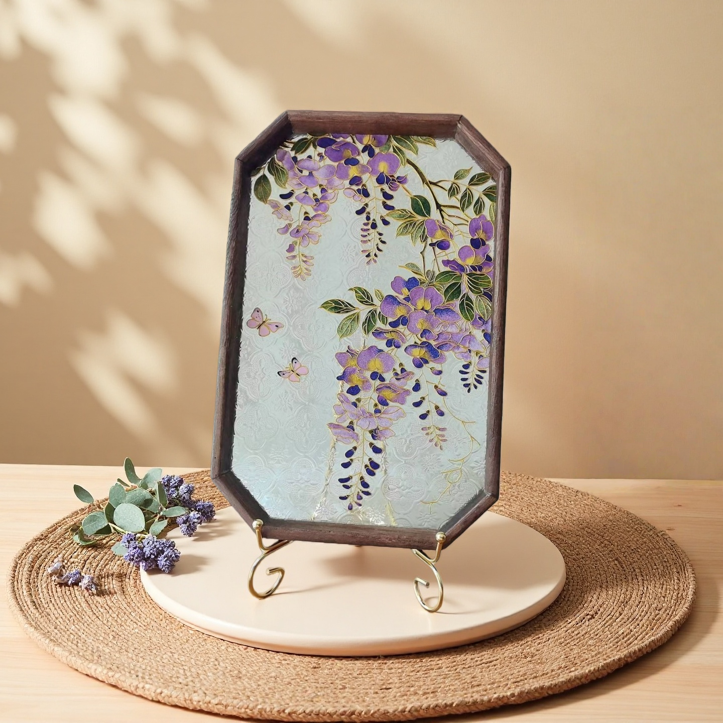 非遗国风掐丝珐琅画diy材料包托盘团建礼物手工暖场高级感装饰画,淘宝优惠券,粉丝福利购,淘宝优惠卷