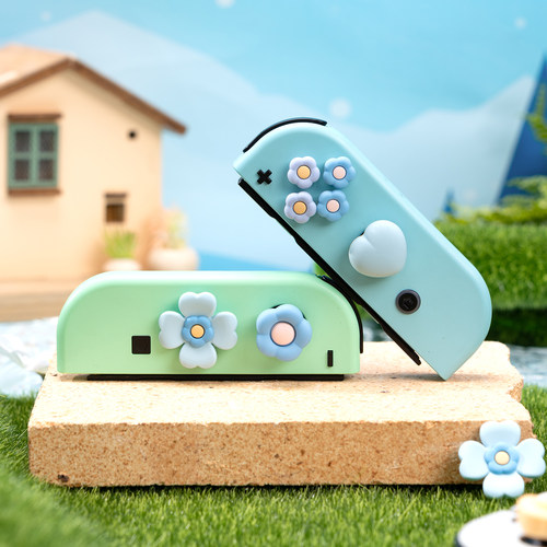 极想任天堂switch oled摇杆帽按键帽joycon十字按键贴ns2硅胶方向键贴主机游戏switch2配件卡通可爱爱心小花 - 图0