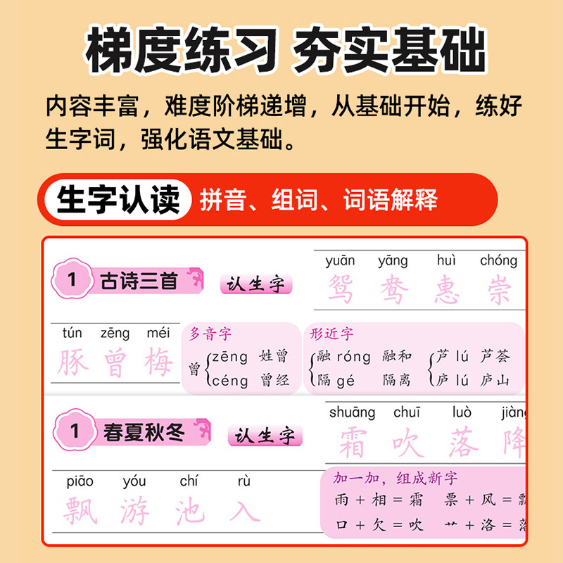 小学生写字书 一笔好字小学初中配套教材写字天天练练字帖一二三四五六七八年级上下册语文英语写字课楷书控笔训练同步字帖人教版