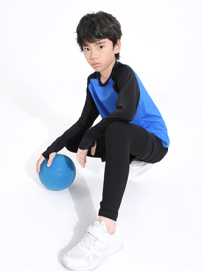 【4折专区】男童运动长裤假两件短裤长裤套装儿童速干裤训练服