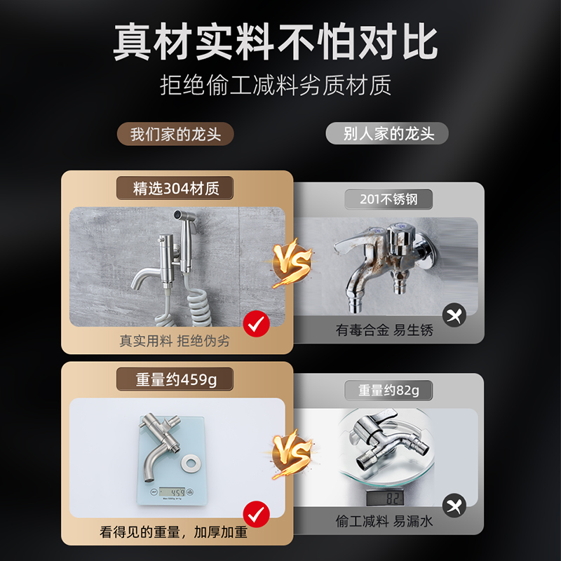 阳台拖把池水龙头专用带喷枪家用洗衣池旋转折叠龙头马桶冲洗喷枪 - 图3