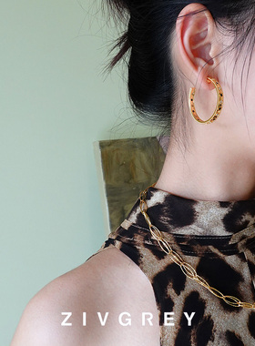 ZIVGREY欧美双层项链环扣链精致