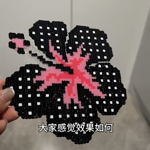 仙度瑞拉布diy拼豆烫豆专用布银色竖纹格利特布创意爆闪拼豆工具 - 图2