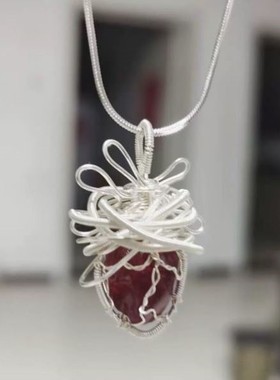 海洋之心蓝色水晶项链小众高级