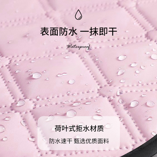 小型电动车挡风被夏季女粉色遮阳防晒罩摩托电瓶四季通用双面防水 - 图0