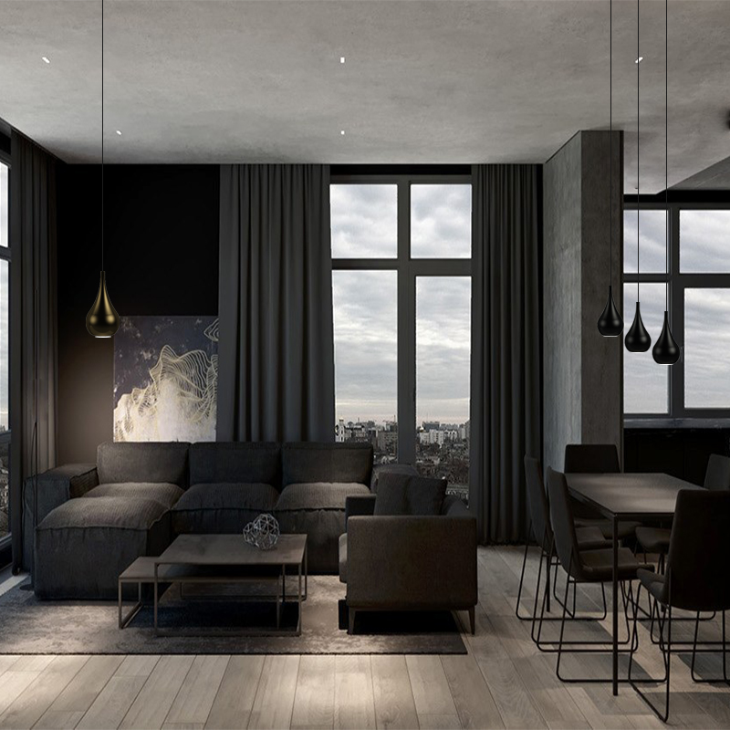 设计师水滴小吊灯卧室吊灯床头主卧吊线灯灯简约现代轻奢极简创意 - 图2