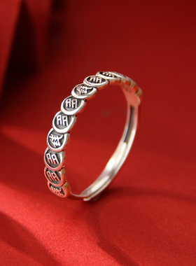 925银钱多多戒指时尚个性防过敏