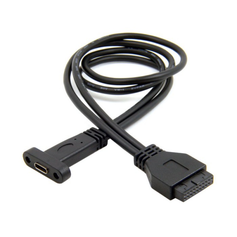 主板20p台式USB3.1 Type C母转3.0 19pin转接线USB-C母转2.0-9pin - 图0