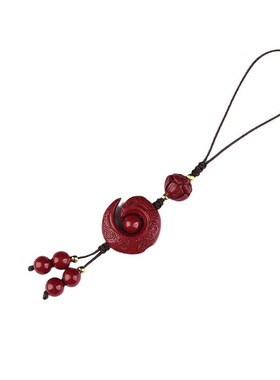 紫金砂朱砂吊坠时来手机链莲花吊坠挂件朱砂吊坠低含量手机挂件