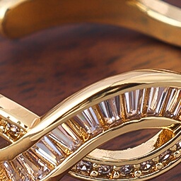 戒指法式手饰品高级感小众设计闪钻锆石食指戒个性简约铜饰品