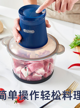 威力绞肉机家用打肉馅玻