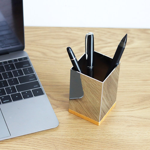 XEMO北欧风铝合金笔插笔筒桌面收纳盒办公文具现代简约金属 - 图0