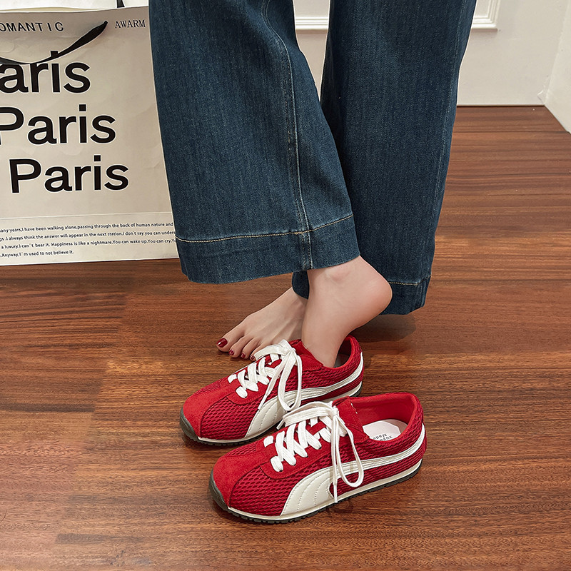 爆款网面德训鞋女2025秋季新款百搭时尚平底休闲运动鞋女阿甘鞋女,淘宝优惠券,粉丝福利购,淘宝优惠卷