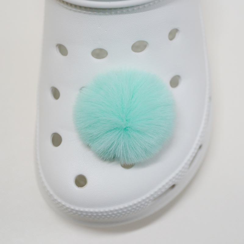 Mkop洞洞鞋配饰高级感鞋扣配件毛绒爱心毛球鞋花适配Crocs/Cross - 图2