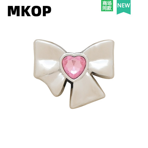 Mkop洞洞鞋配饰鞋扣配件电镀爱心小熊鞋花装饰扣适配Cross/Crocs - 图0