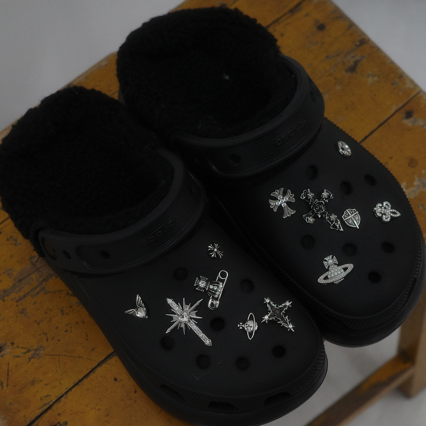 Mkop洞洞鞋毛绒内胆鞋套棉适配厨师鞋卡骆驰Crocs/Cross云朵泡芙 - 图2