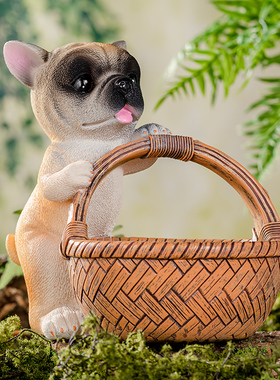 摆件门口仿真狗研质收纳