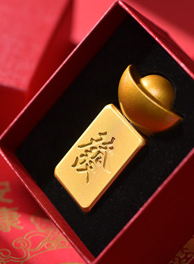 转大发黄铜麻将赚大钱工艺品摆件