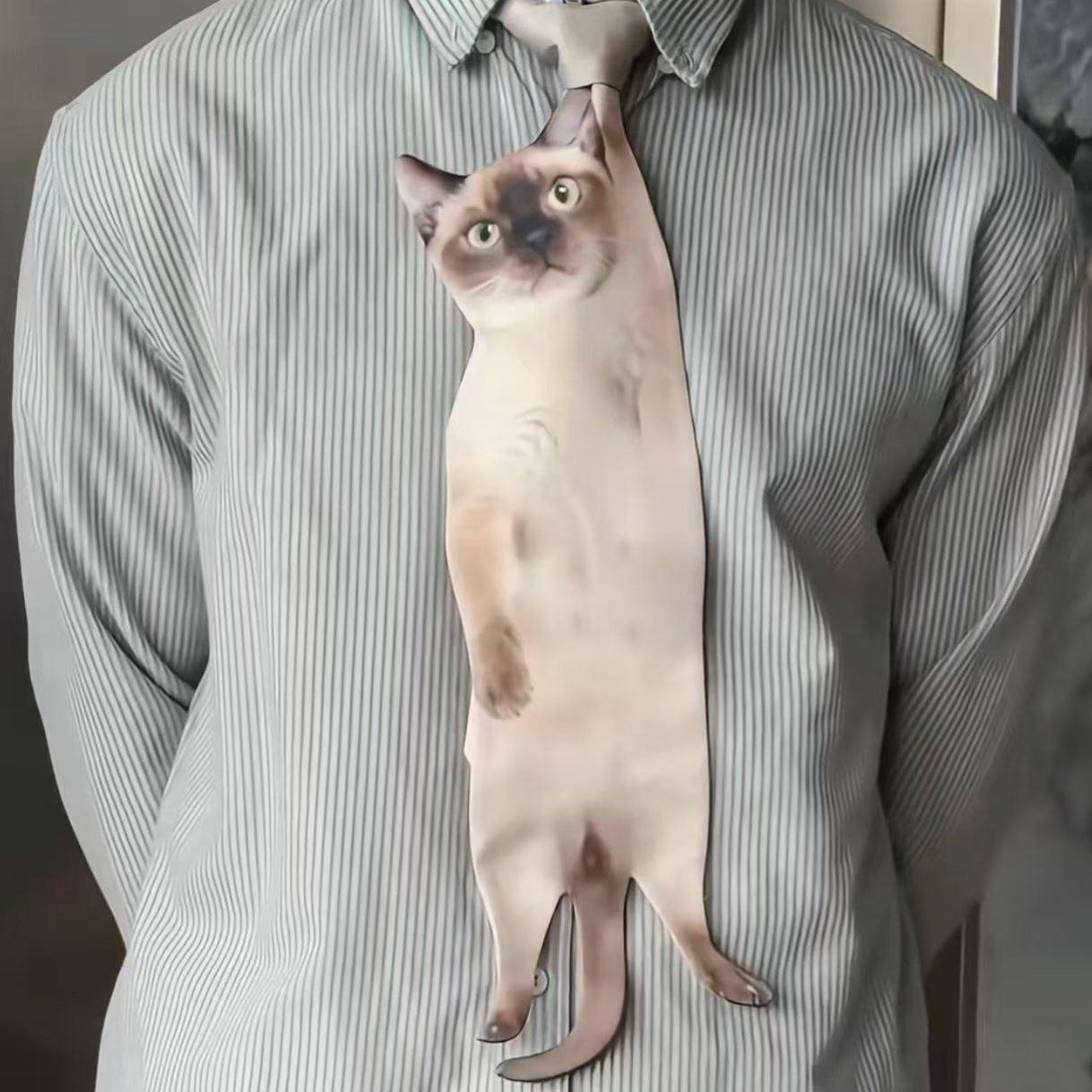 【脖子上长猫了~】猫咪领带创意小猫图案印花领巾趣味设计感领结,淘宝优惠券,粉丝福利购,淘宝优惠卷