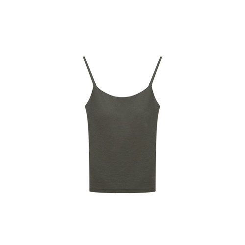 魏老板【辣妹信号】2025夏季蚕丝+莫代尔Bra-in吊带背心0T1312170 - 图3